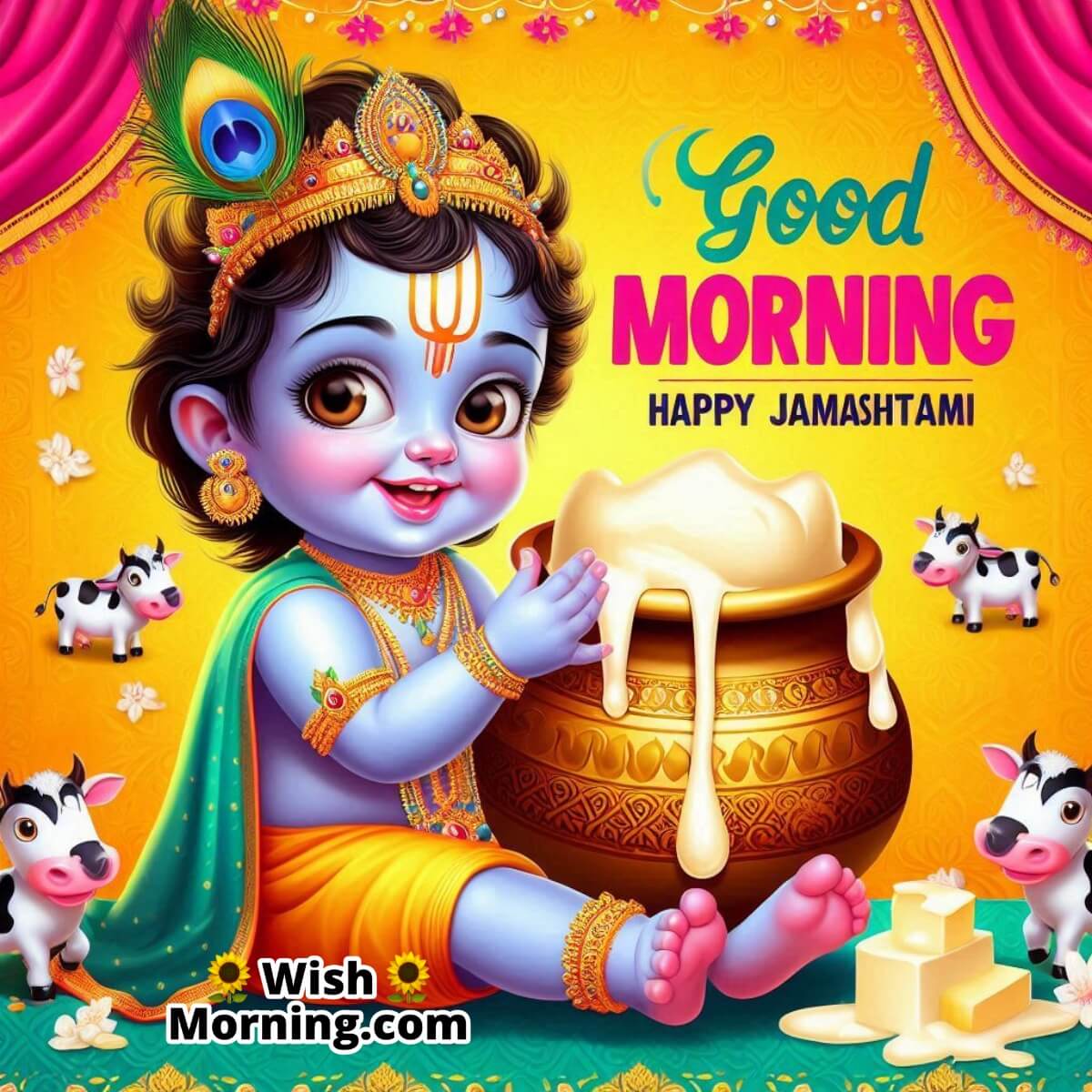 Morning Celebration Of Krishna Janmashtami