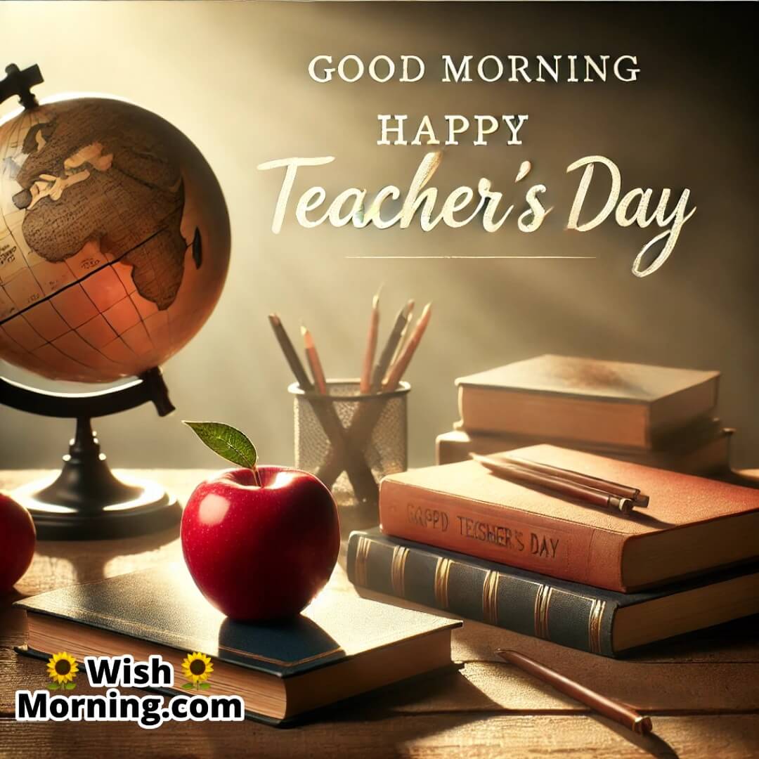 Classic Teachers Day Books Apple And Morning Light