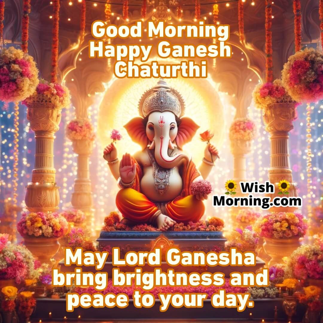 Good Morning Ganesh Chaturthi Wish Image