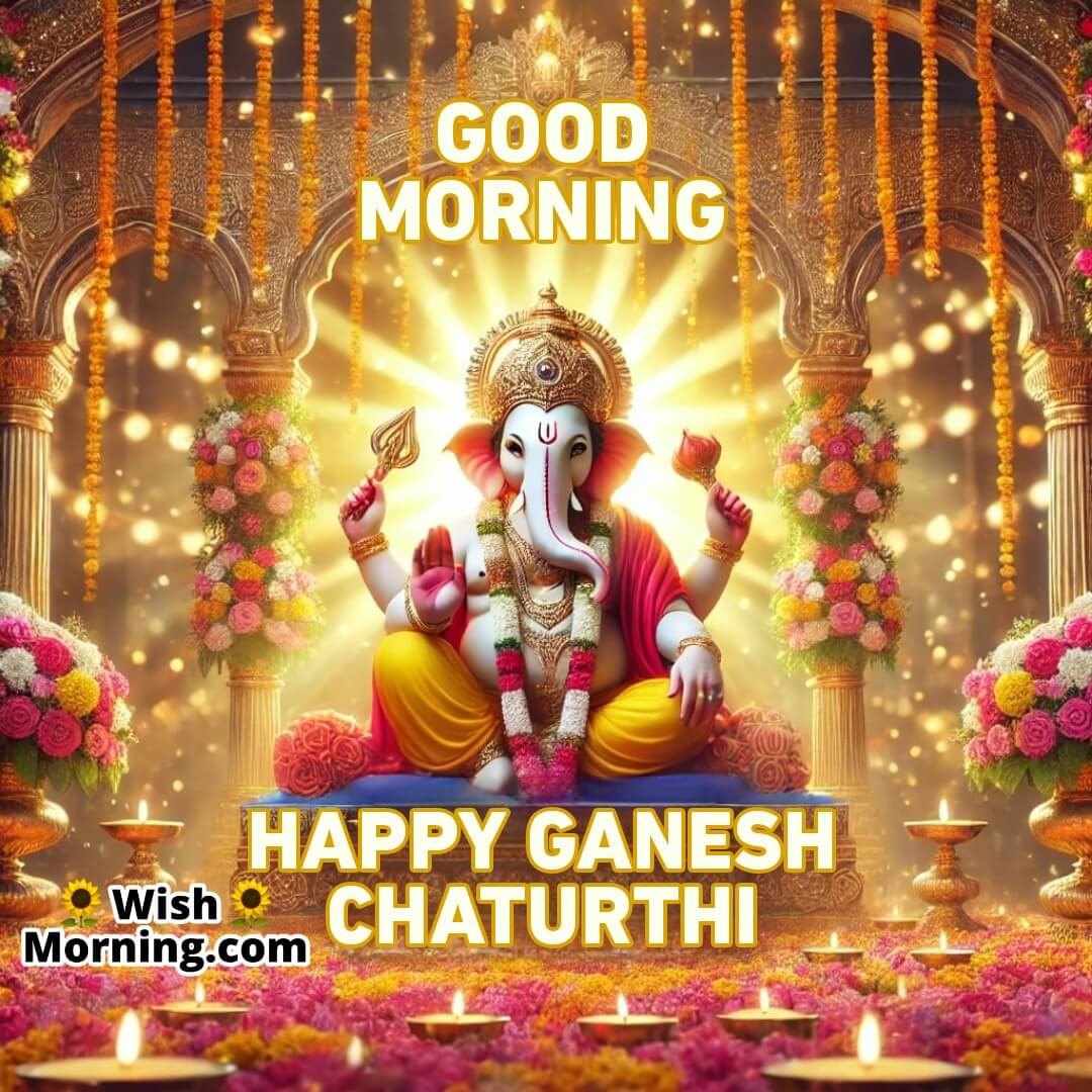 Good Morning Happy Ganesh Chaturthi Card