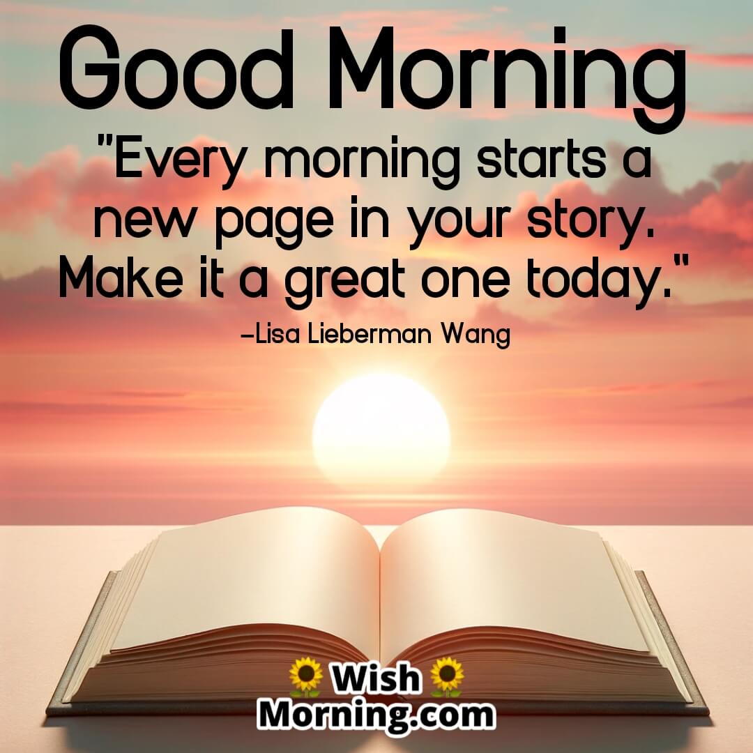 Good Morning Write Your Story New Day Quote