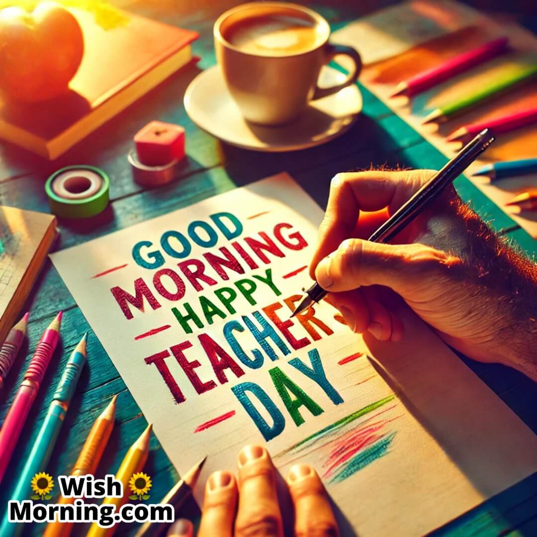 Handwritten Teachers Day Morning Greetings