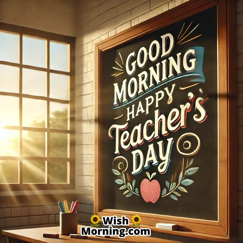 Inspiring Teachers Day Morning With Chalkboard