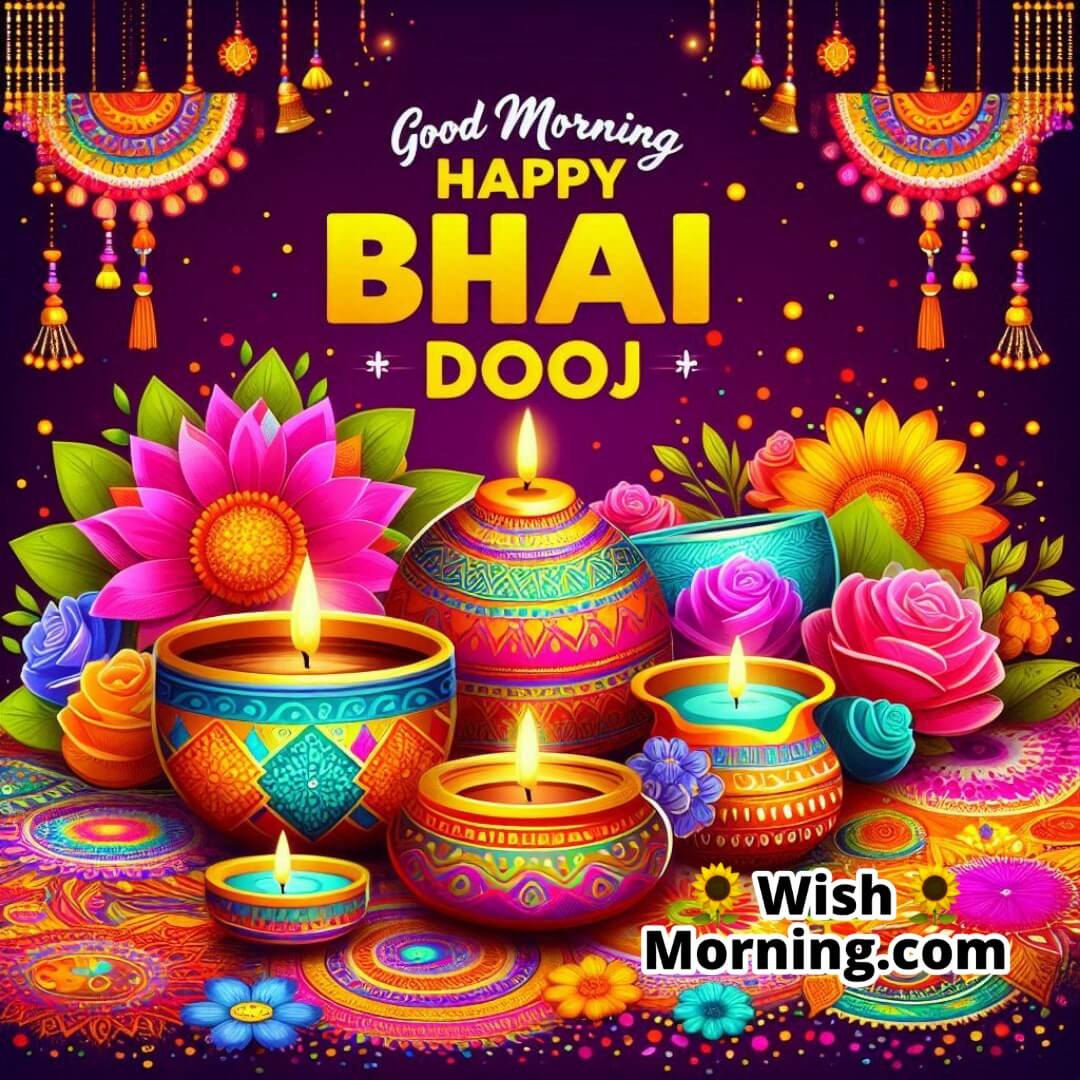 Good Morning Happy Bhai Dooj Festive Decor