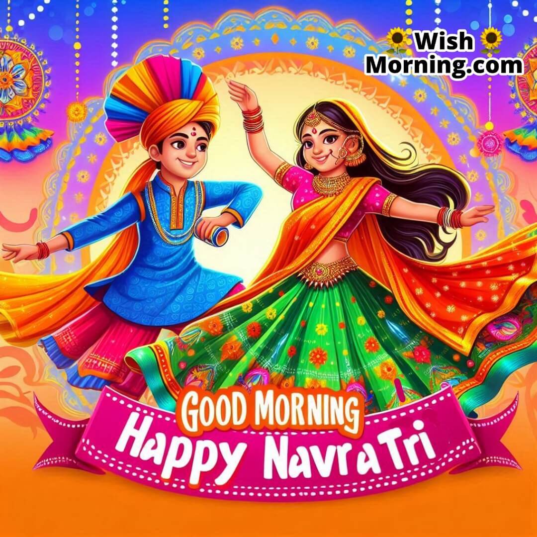 Good Morning Happy Navratri Garba Image