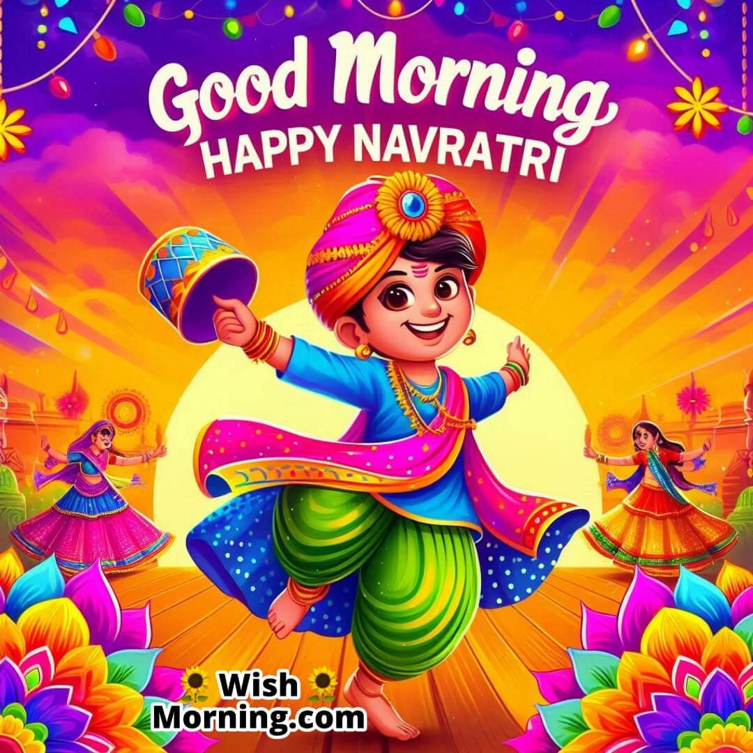 Good Morning Navratri Garba Image