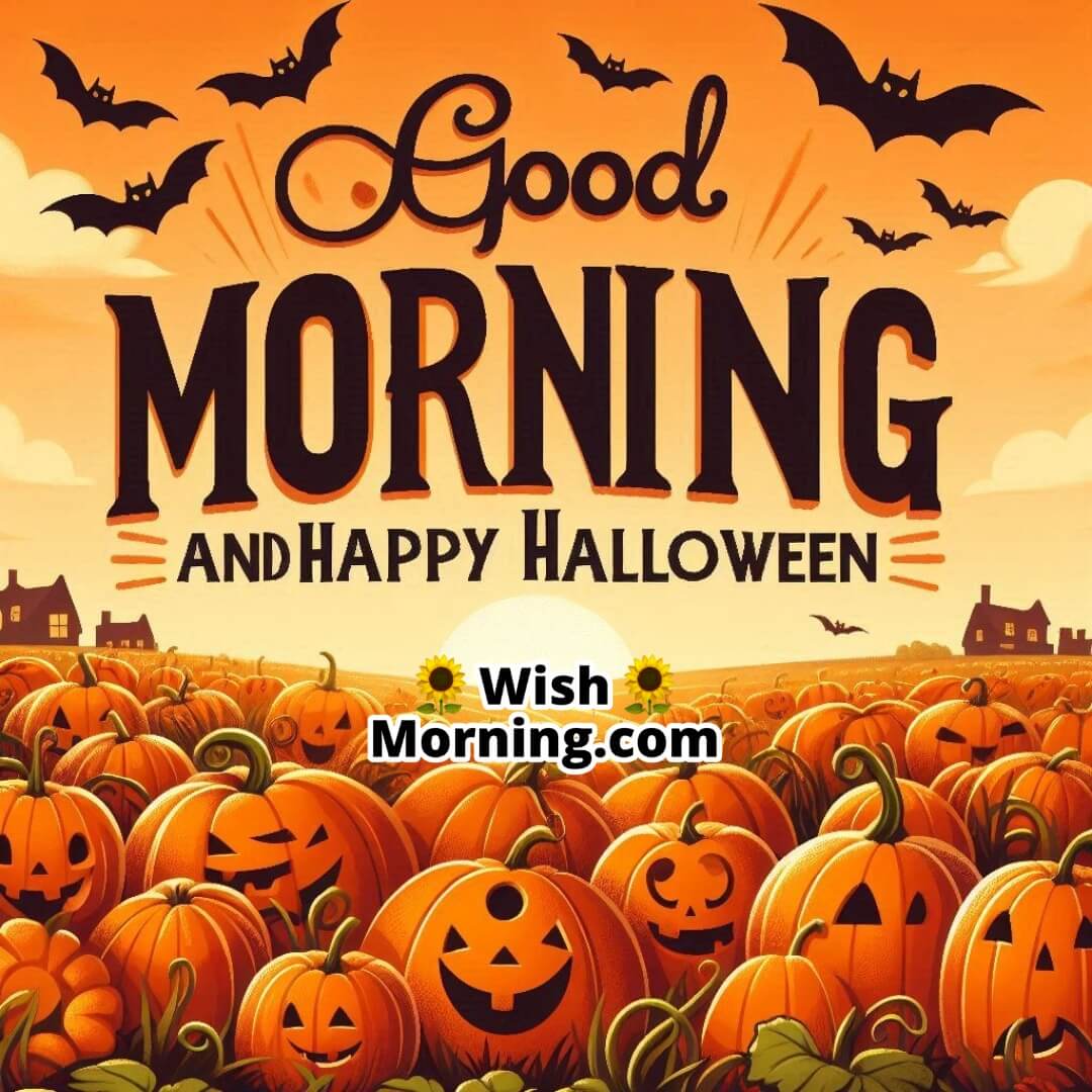 Good Morning And Happy Halloween Pumpkin Patch