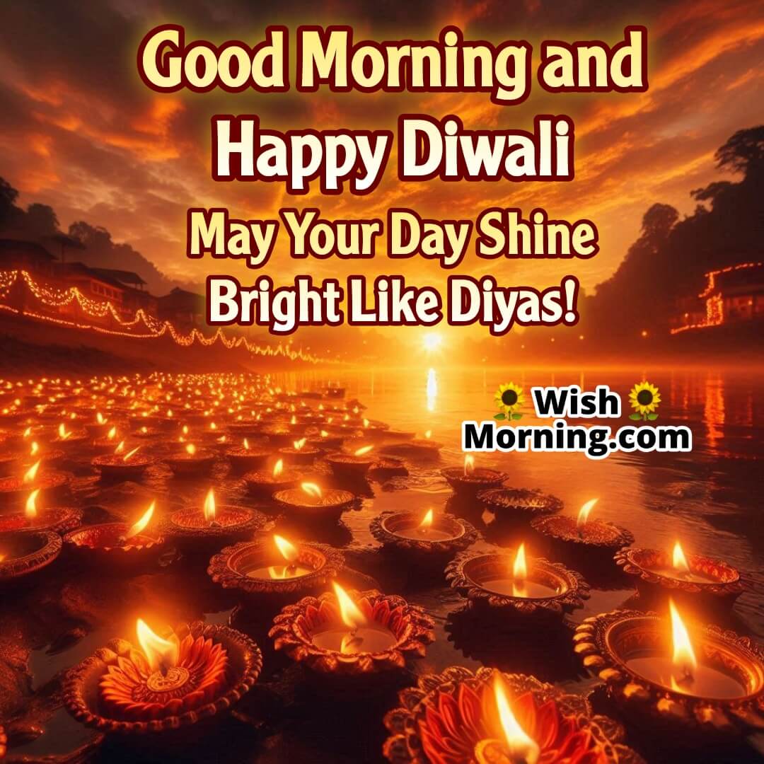 Happy Diwali Diya Sunrise Card