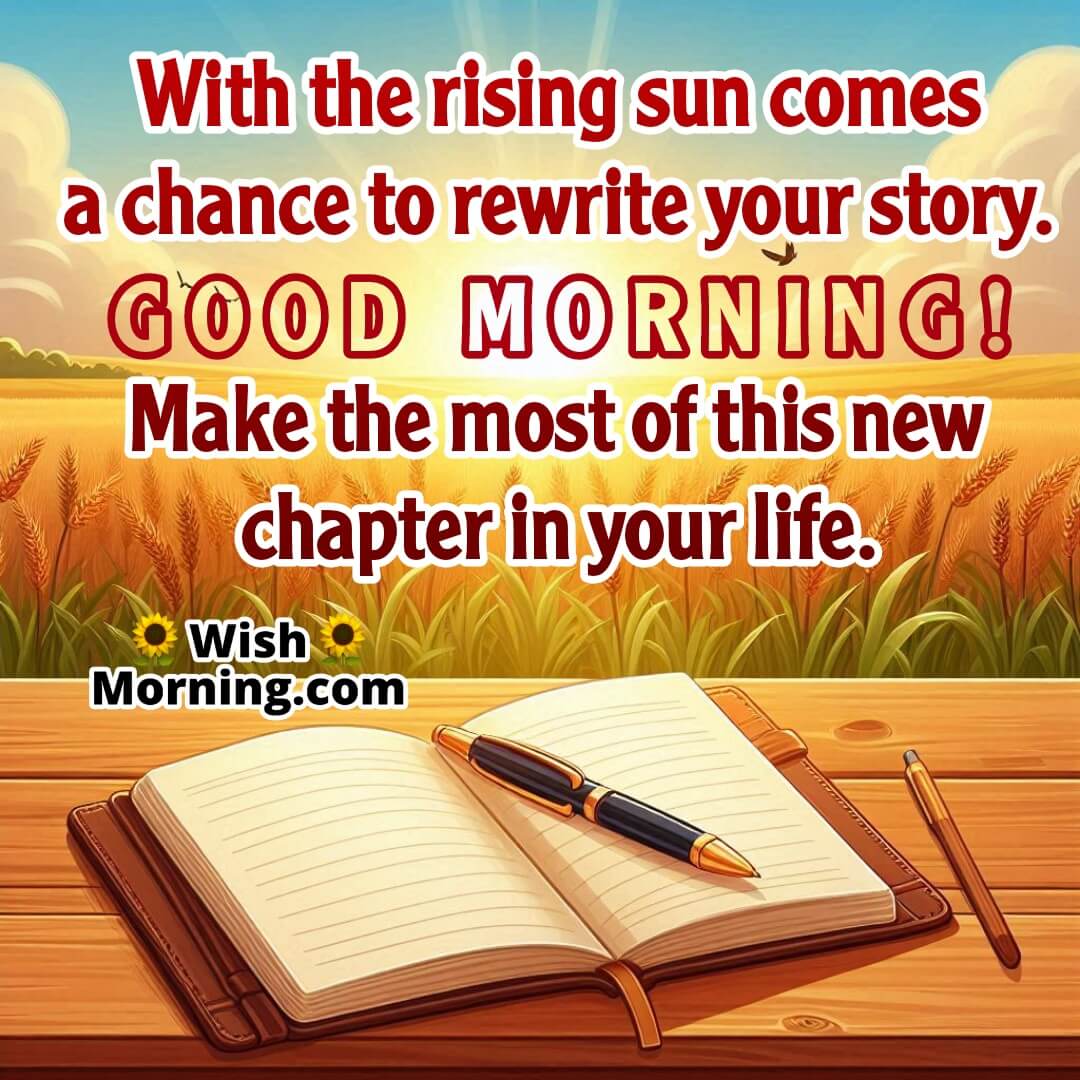 Sunrise over an open field with a journal, symbolizing new opportunities.