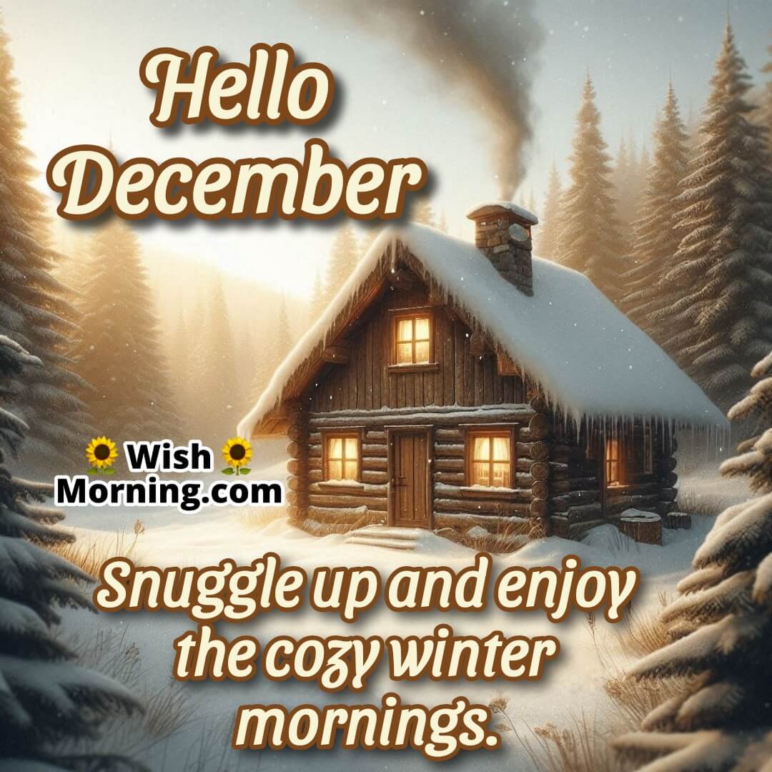 Hello December Cabin And Winter Mornings Image