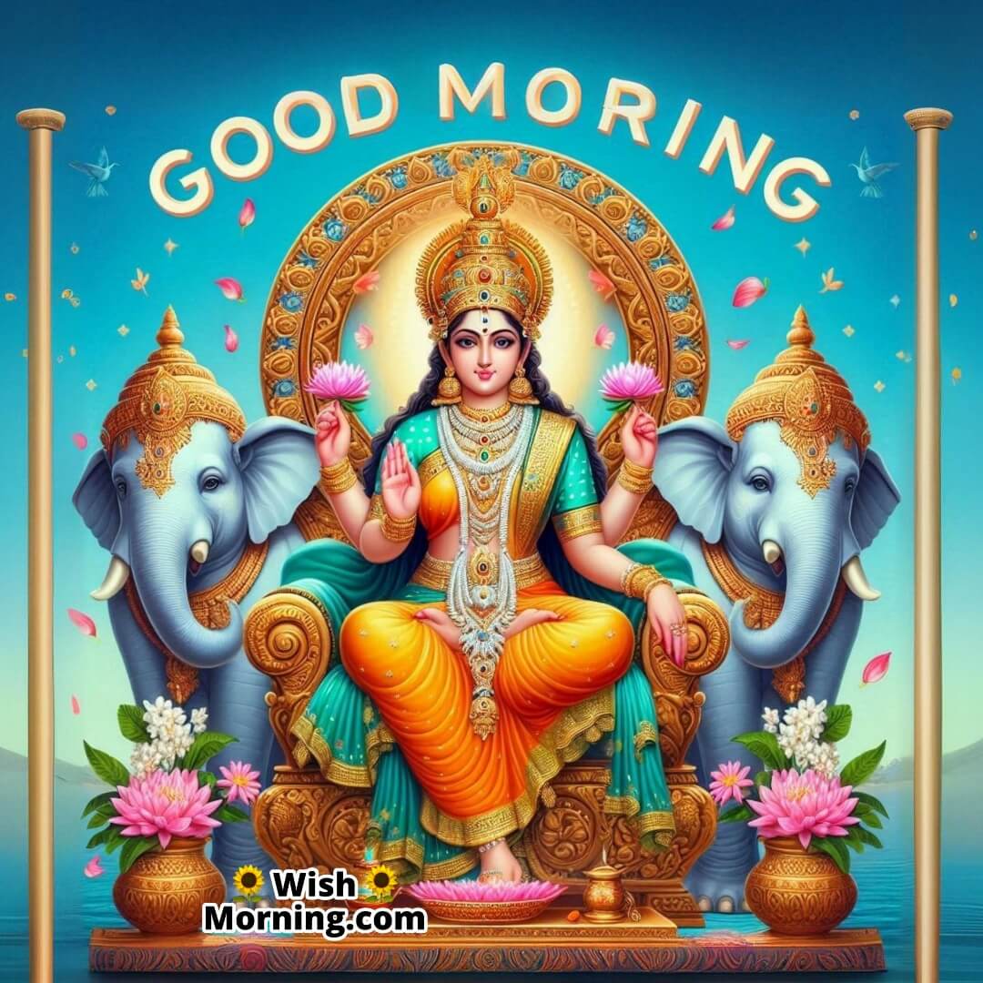 Good Morning Lakshmi Mata Elephant Blessings