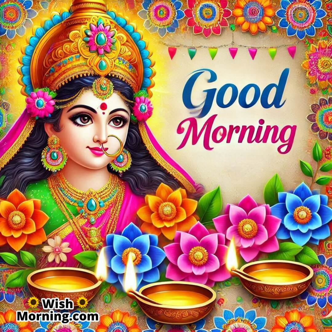 Good Morning Lakshmi Mata Festive Card