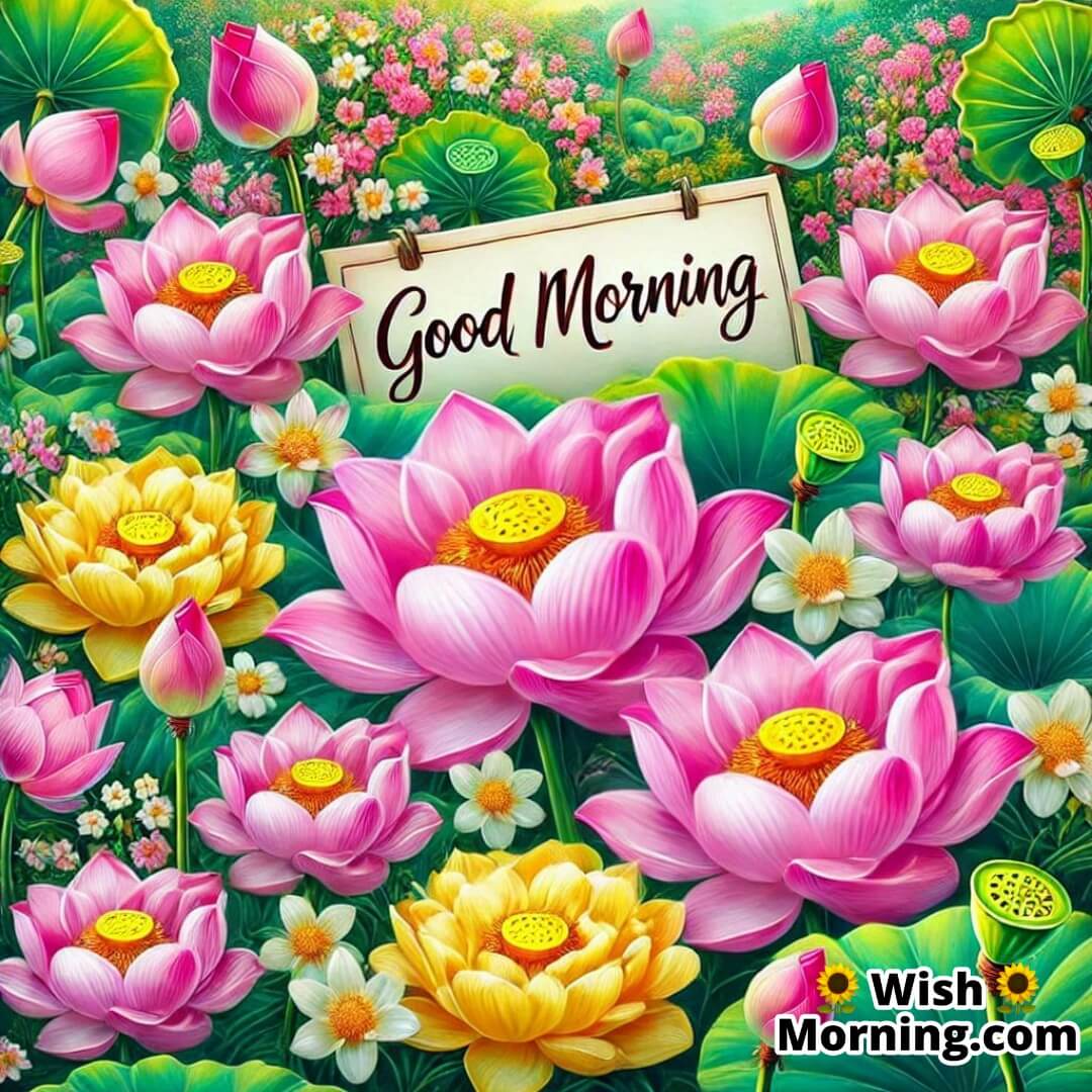 Good Morning Lotus Images - Wish Morning