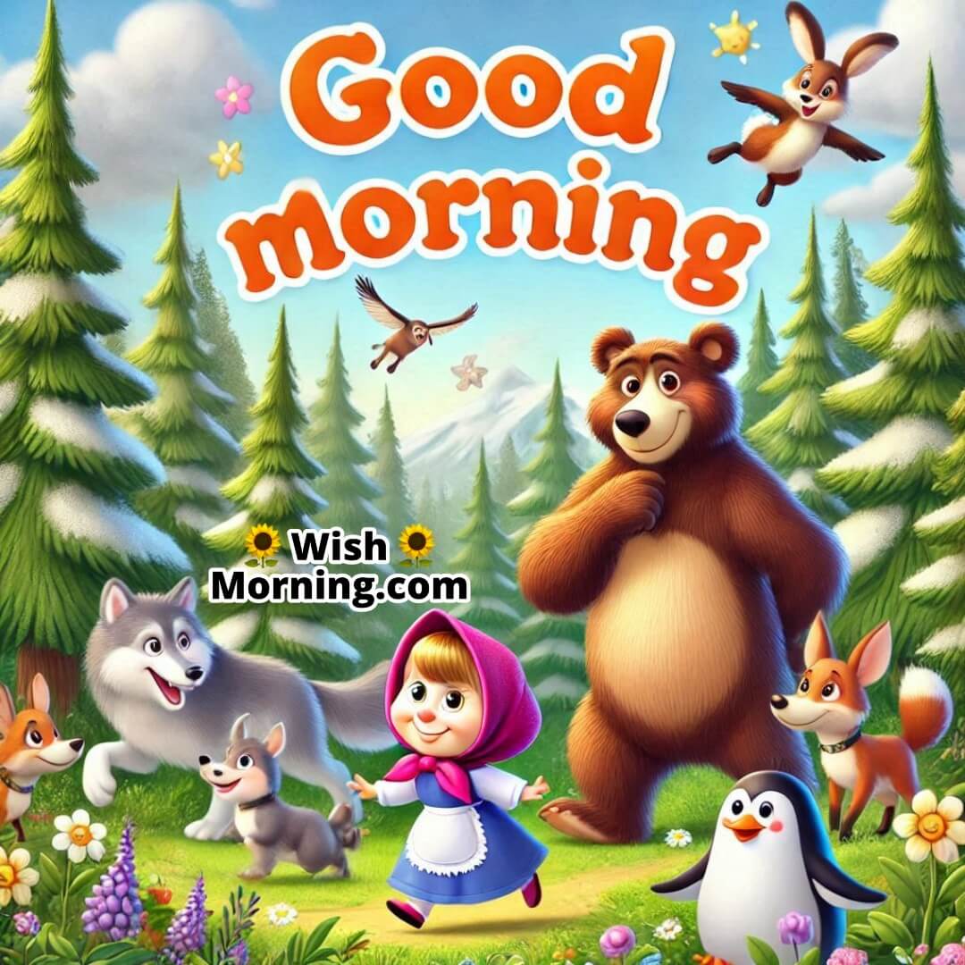 Good Morning Masha And Bear With Forest Friends