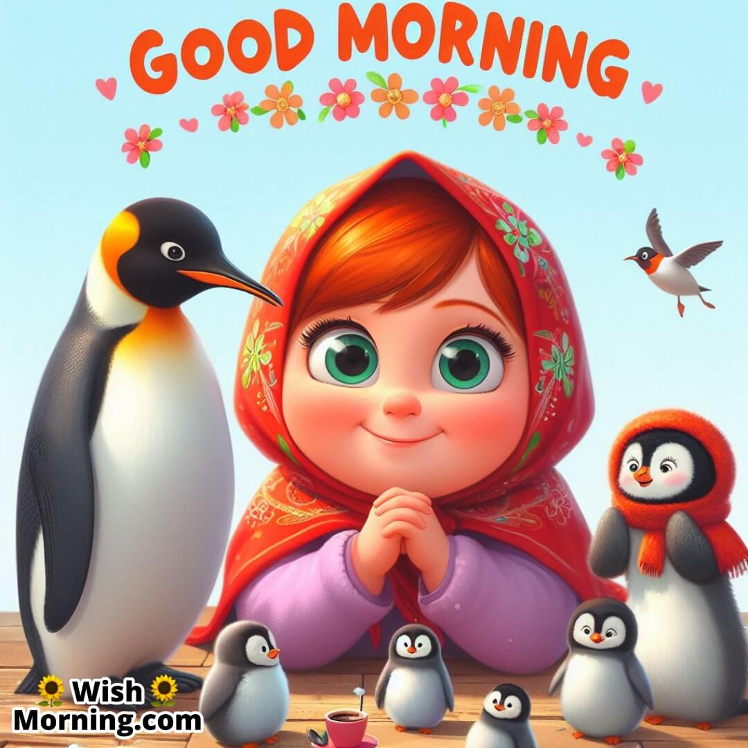 Good Morning Masha And Penguins Pic