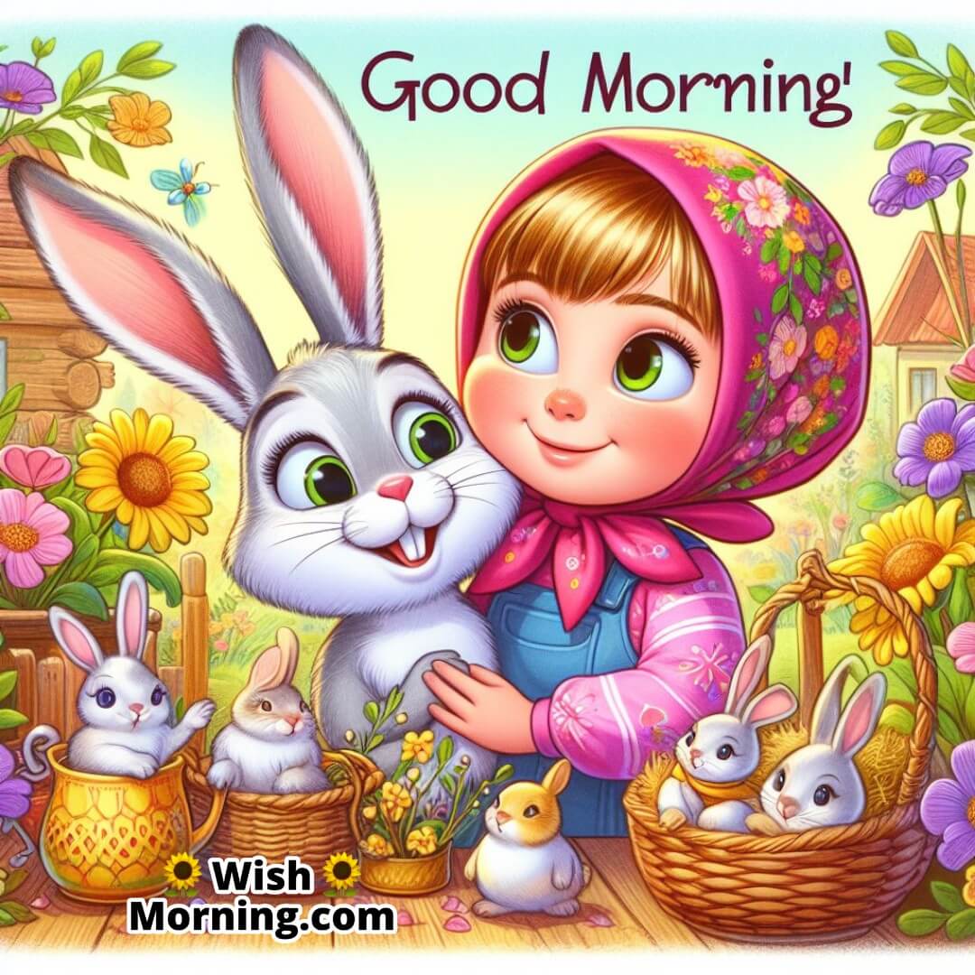 Good Morning Masha And Rabbits Pic