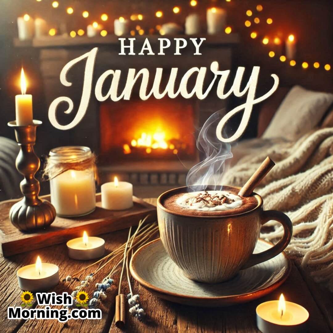 Happy January Morning Hot Coffee