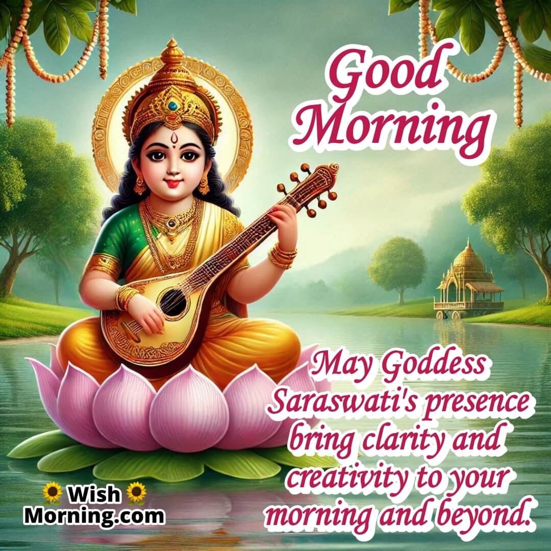 Goddess Saraswati Creativity In Morning