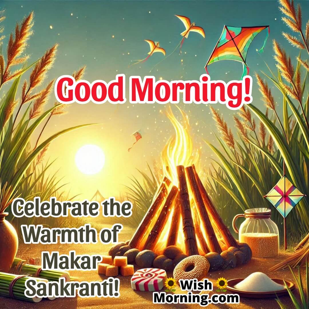 Good Morning Bonfire Makar Sankranti Pic