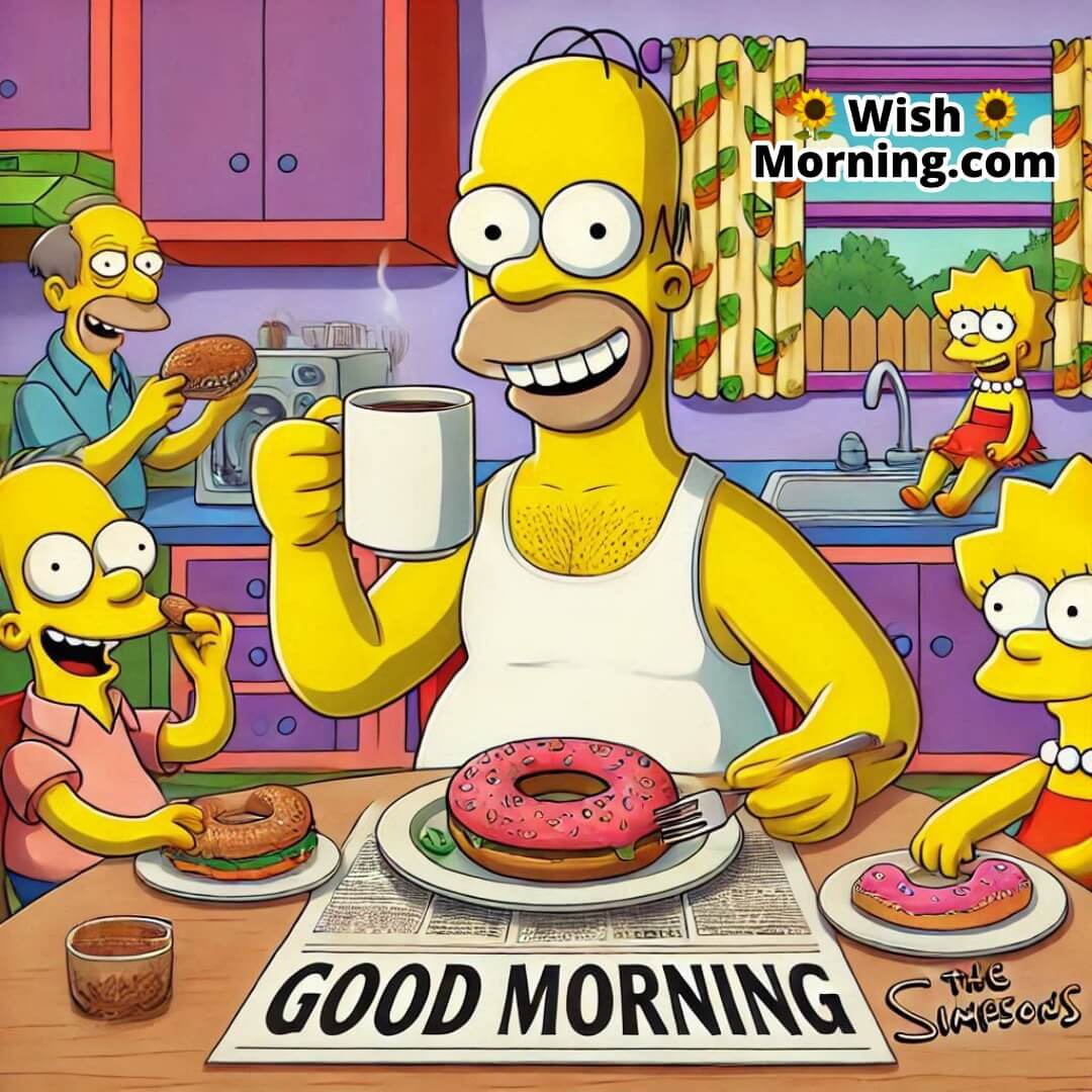 Good Morning Dark Yellow Homer Simpson