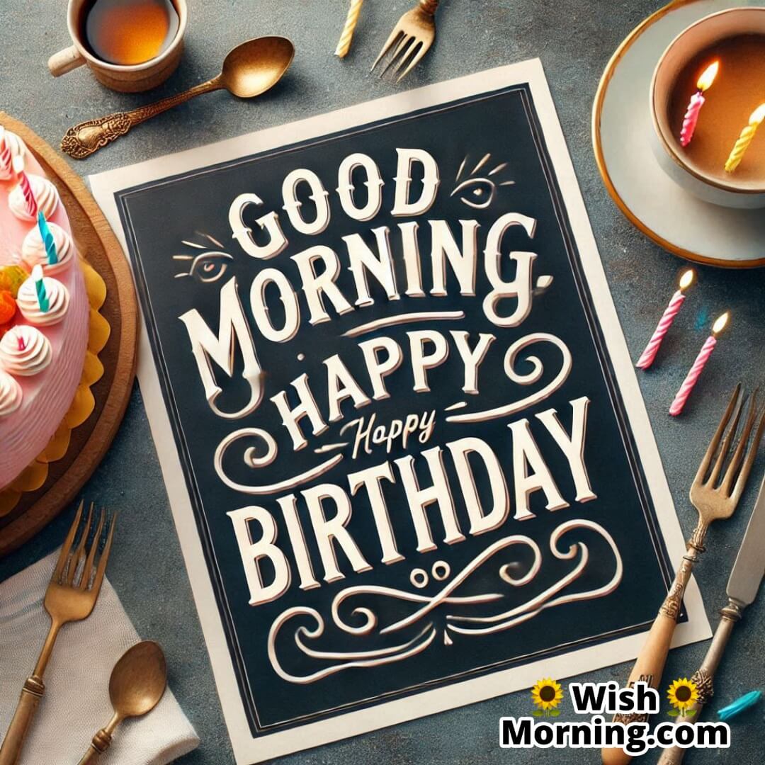 Good Morning Happy Birthday Card