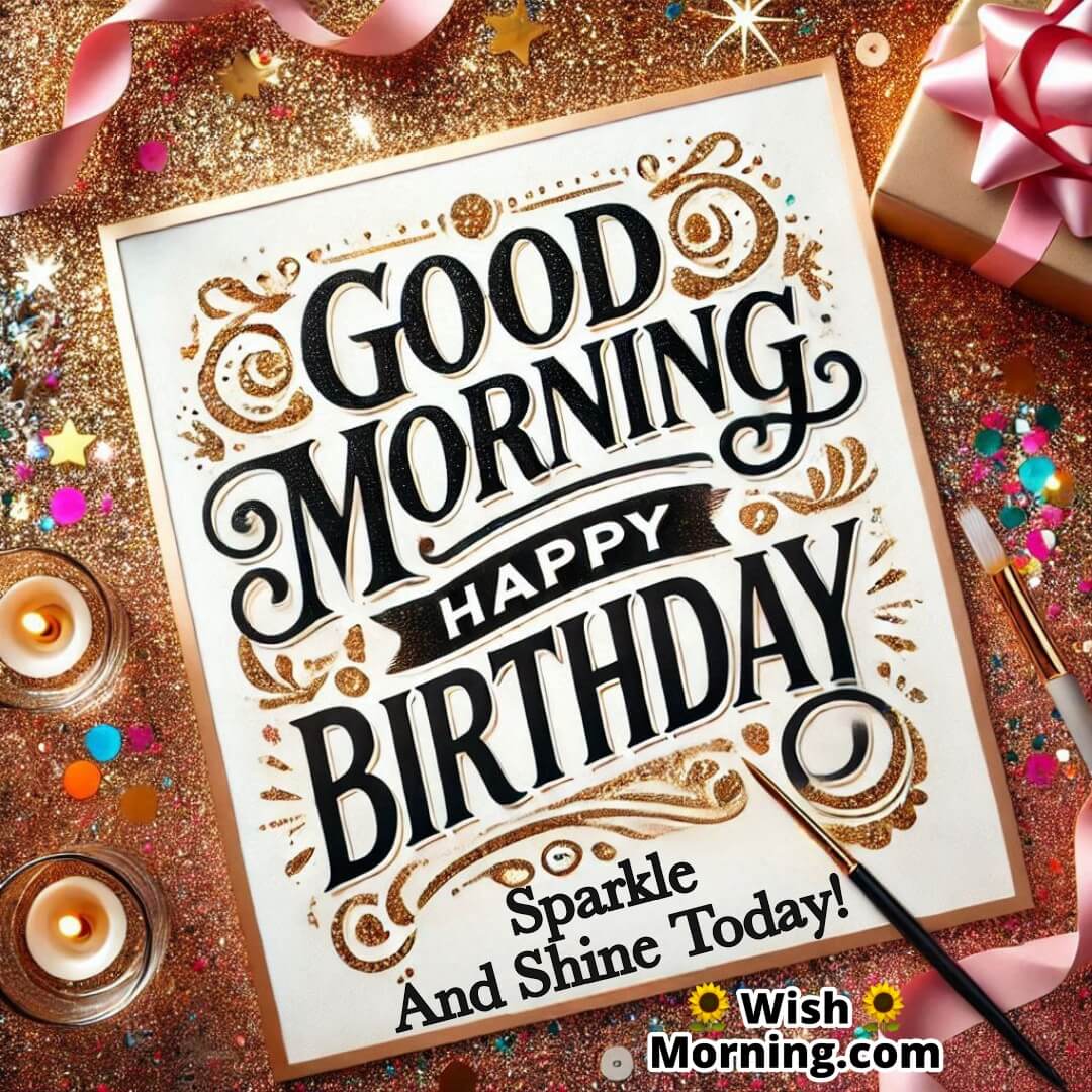 Good Morning, Happy Birthday! Sparkling Glitter