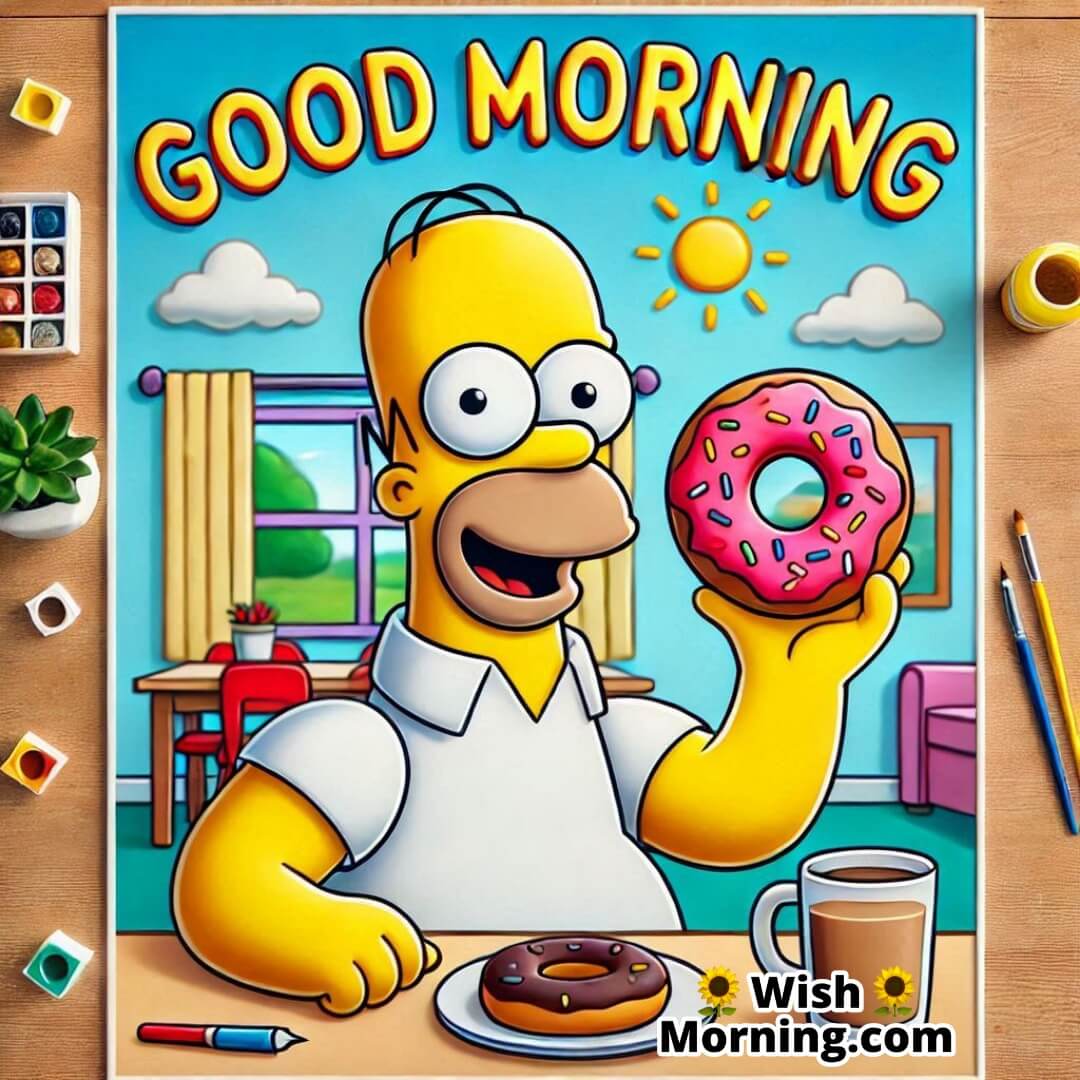 Good Morning Homer Donut Pic