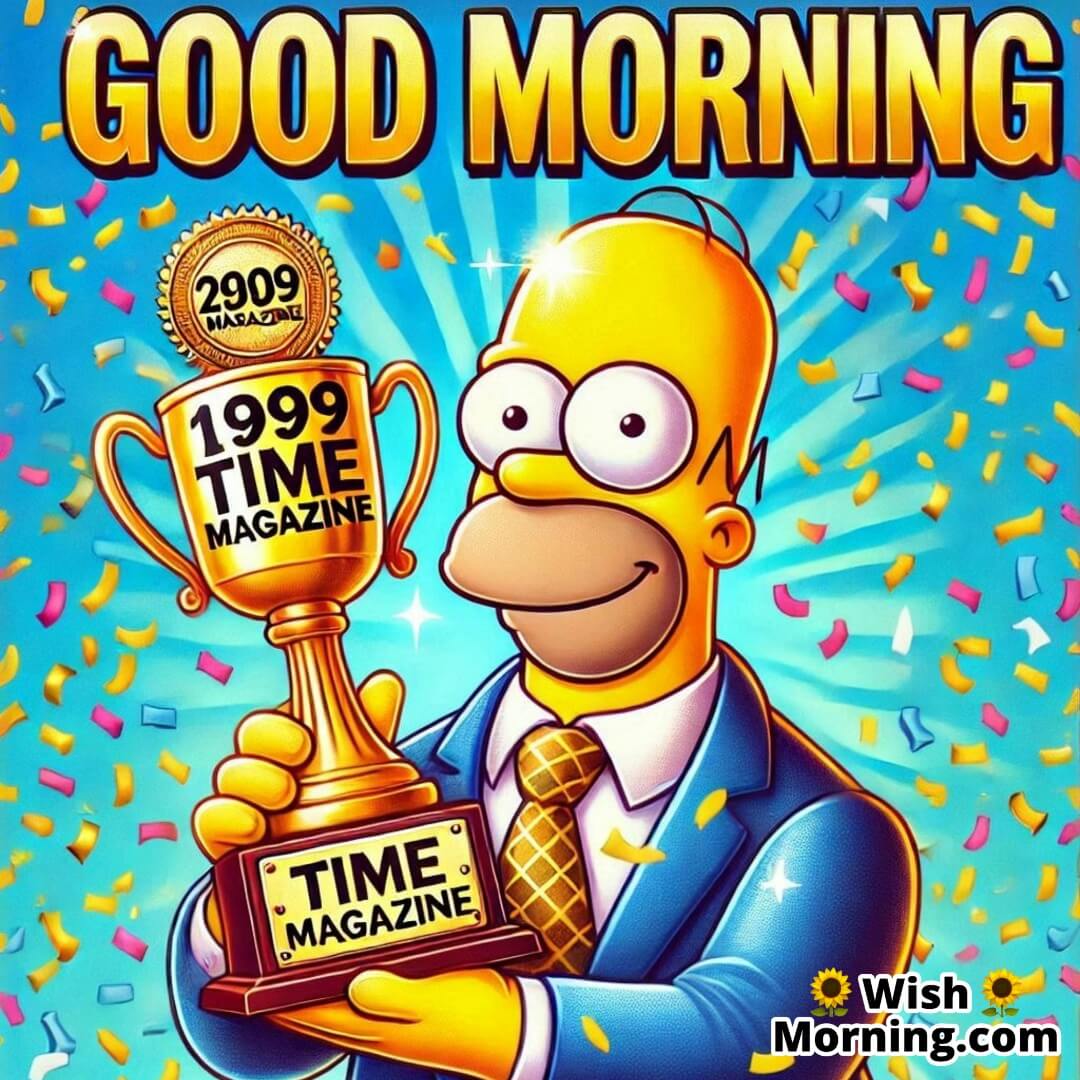 Good Morning Homer Simpson Award Celebration Image