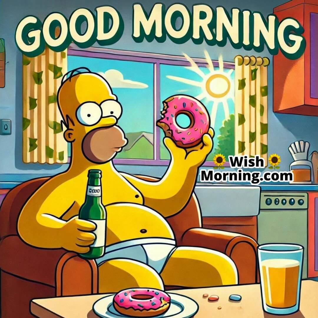 Good Morning Homer Simpson Beer And Breakfast