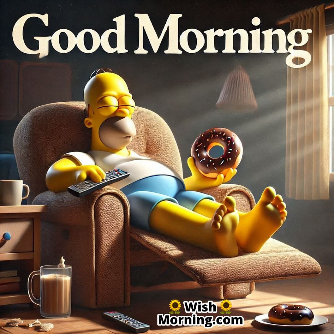 Good Morning Homer Simpson Lazy Boy Recliner Image