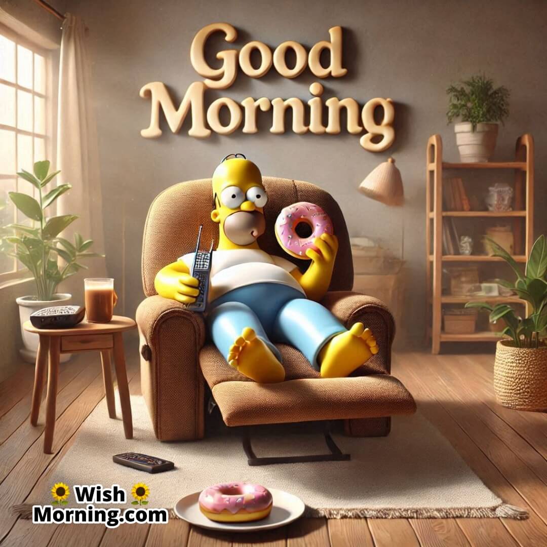 Good Morning Homer Simpson Lazy Boy Recliner