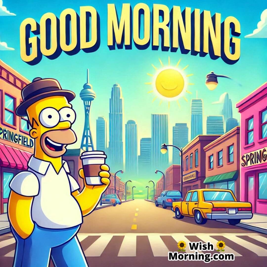 Good Morning Homer Simpson Springfield Image