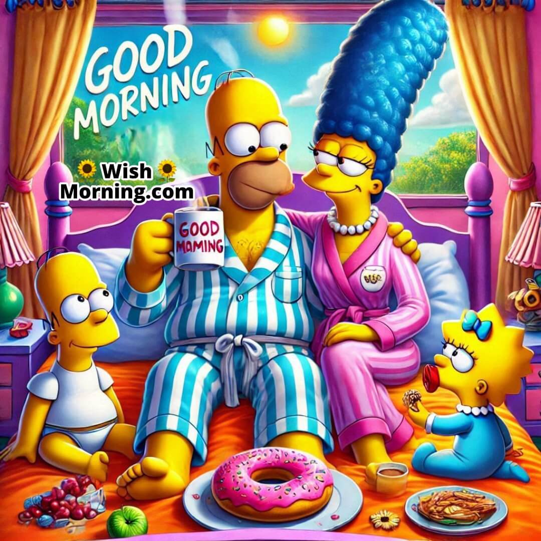 Good Morning Homer Simpson With Family