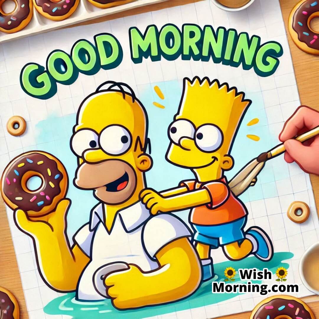 Good Morning Homer And Bart Simpson