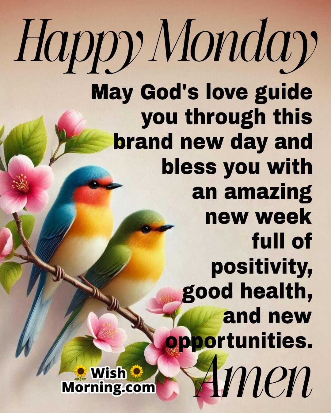 Happy Monday Morning Wish On God Bless