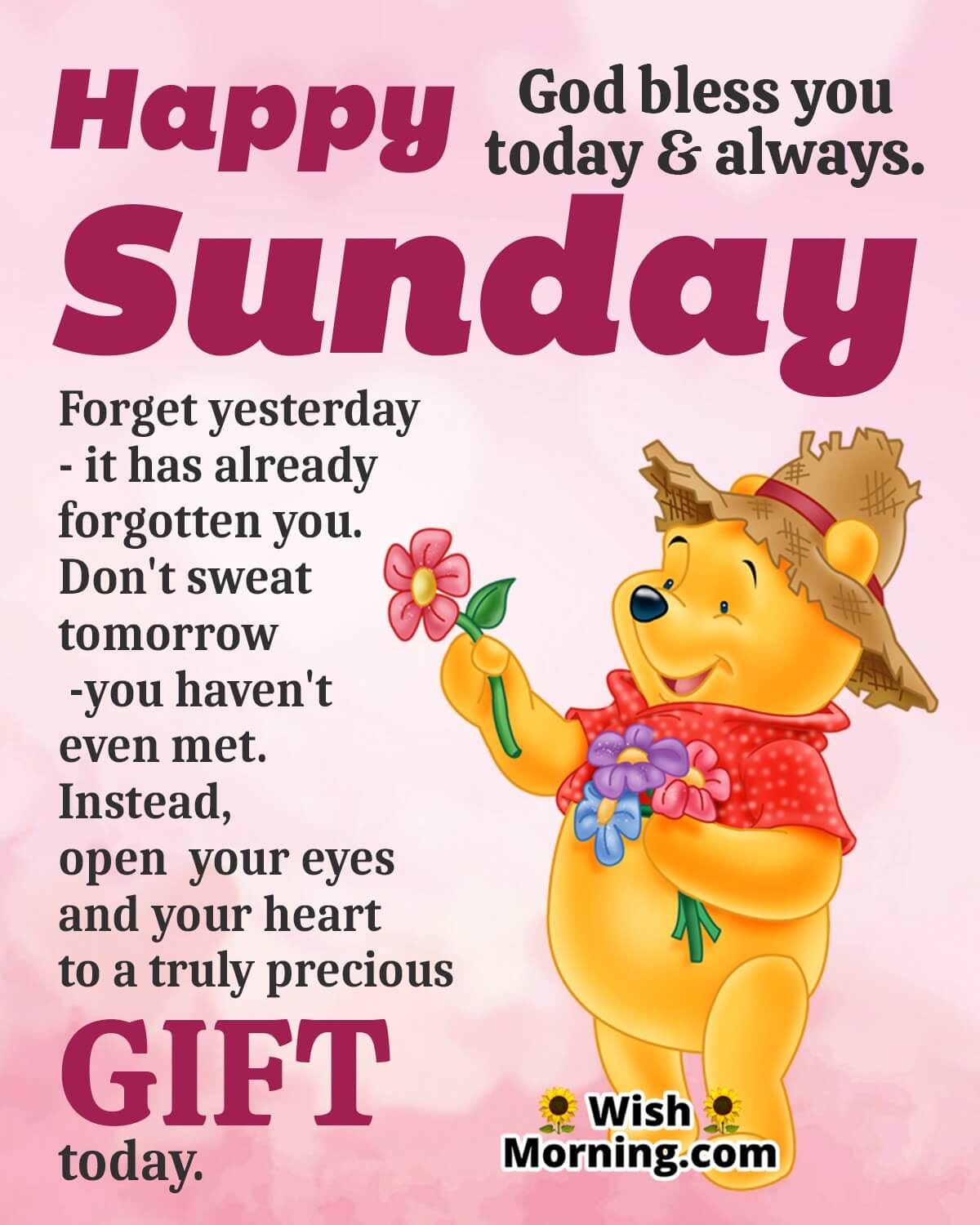 Happy Sunday God Bless You Wish