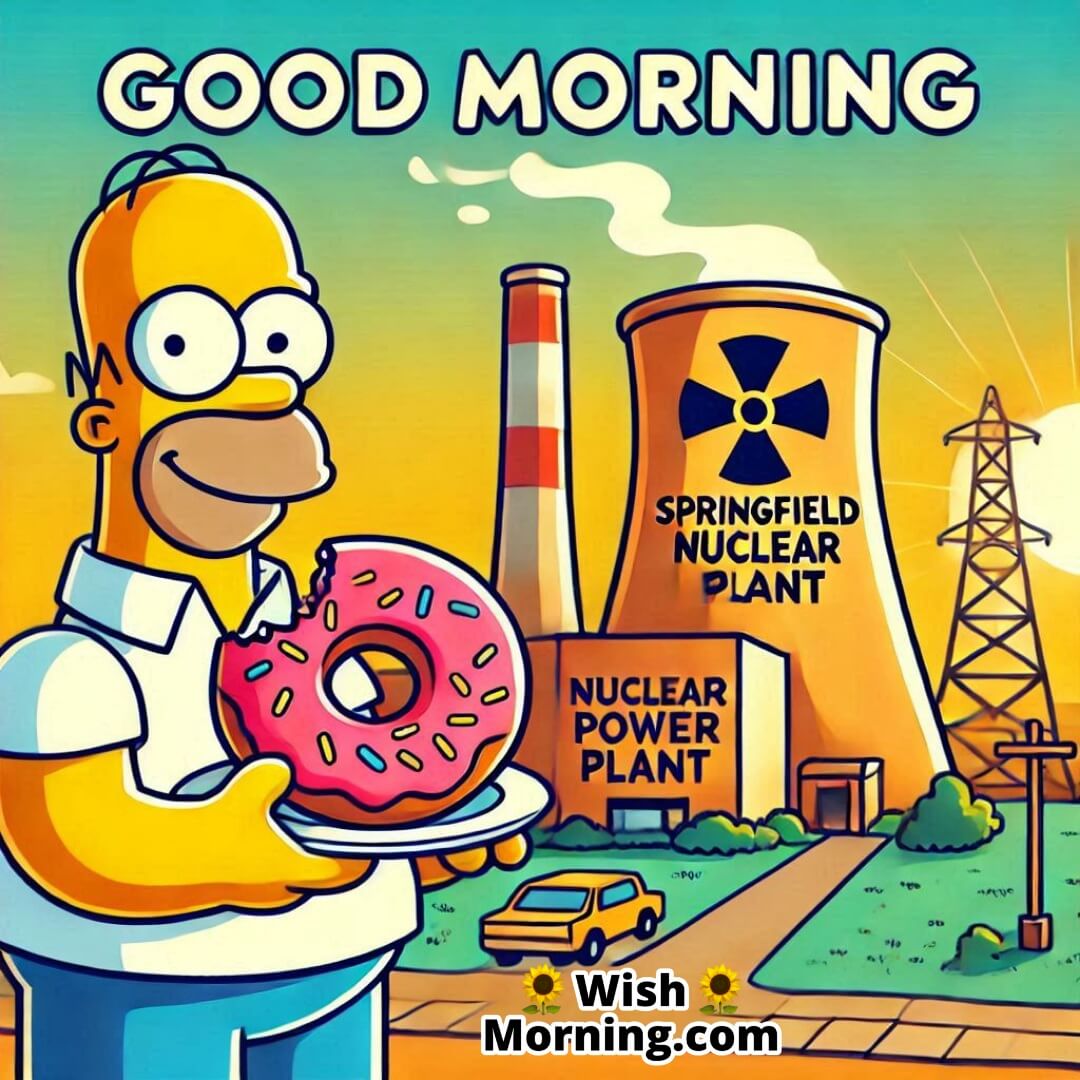 Homer Simpson Nuclear Power Plant Good Morning Pic