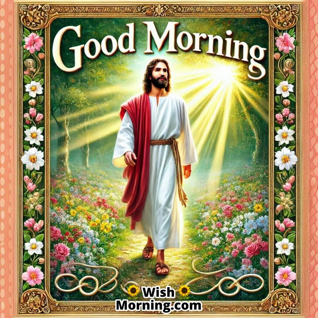 Jesus Walking Path Good Morning Image