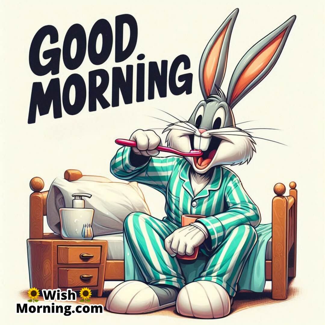 Bugs Bunny In Pajamas Morning Healthy Routine