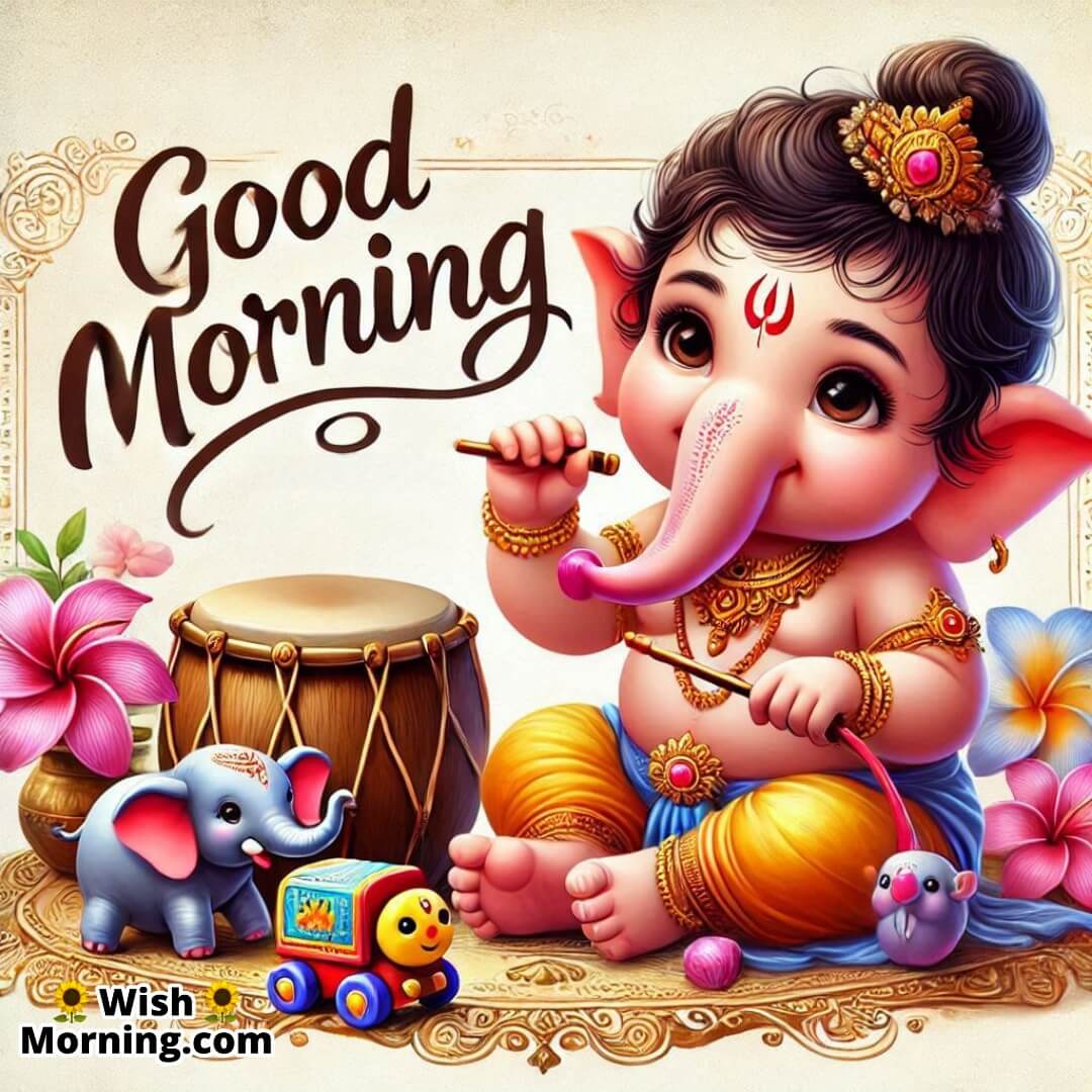 Good Morning Bal Ganesha And Toys