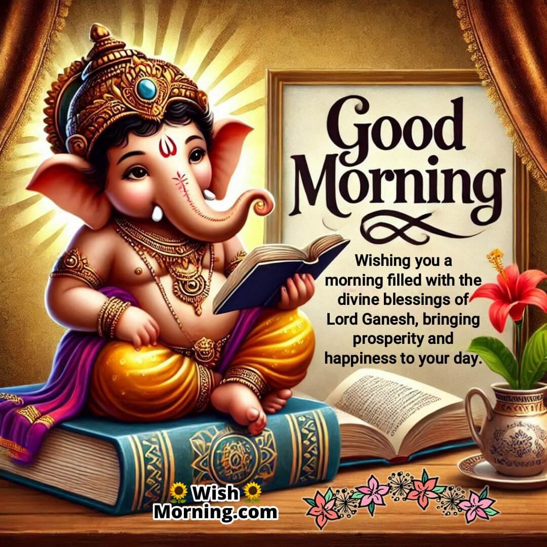 Good Morning Bal Ganesha Divine Blessings