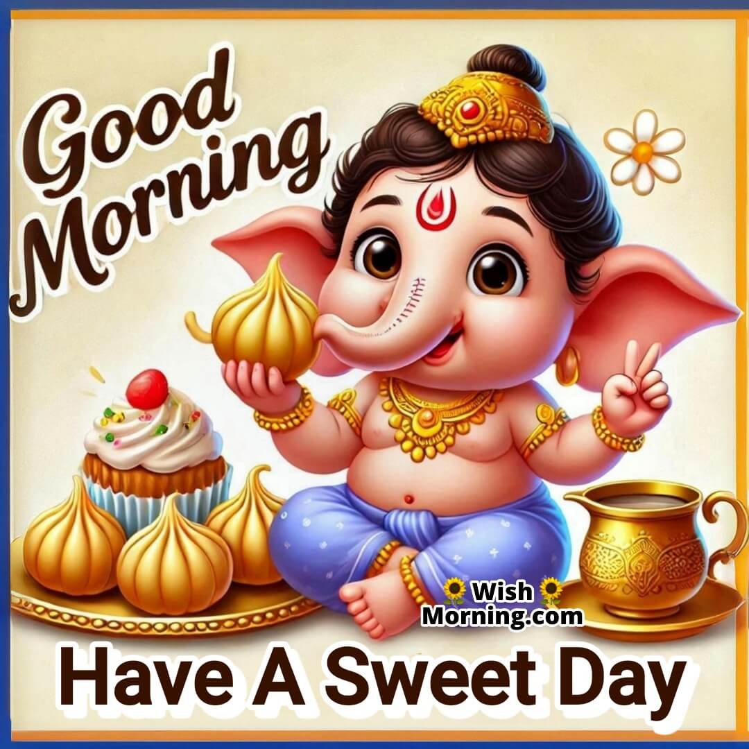 Good Morning Bal Ganesha Image