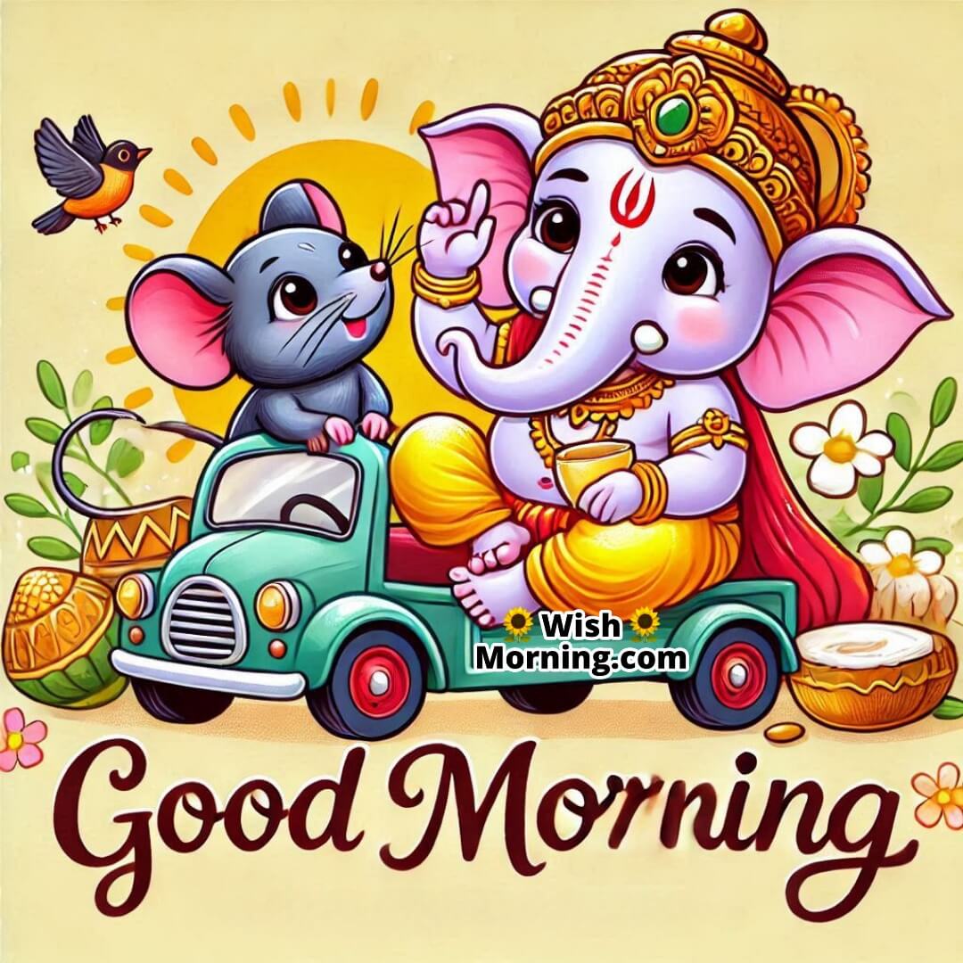 Good Morning Bal Ganesha With Rat