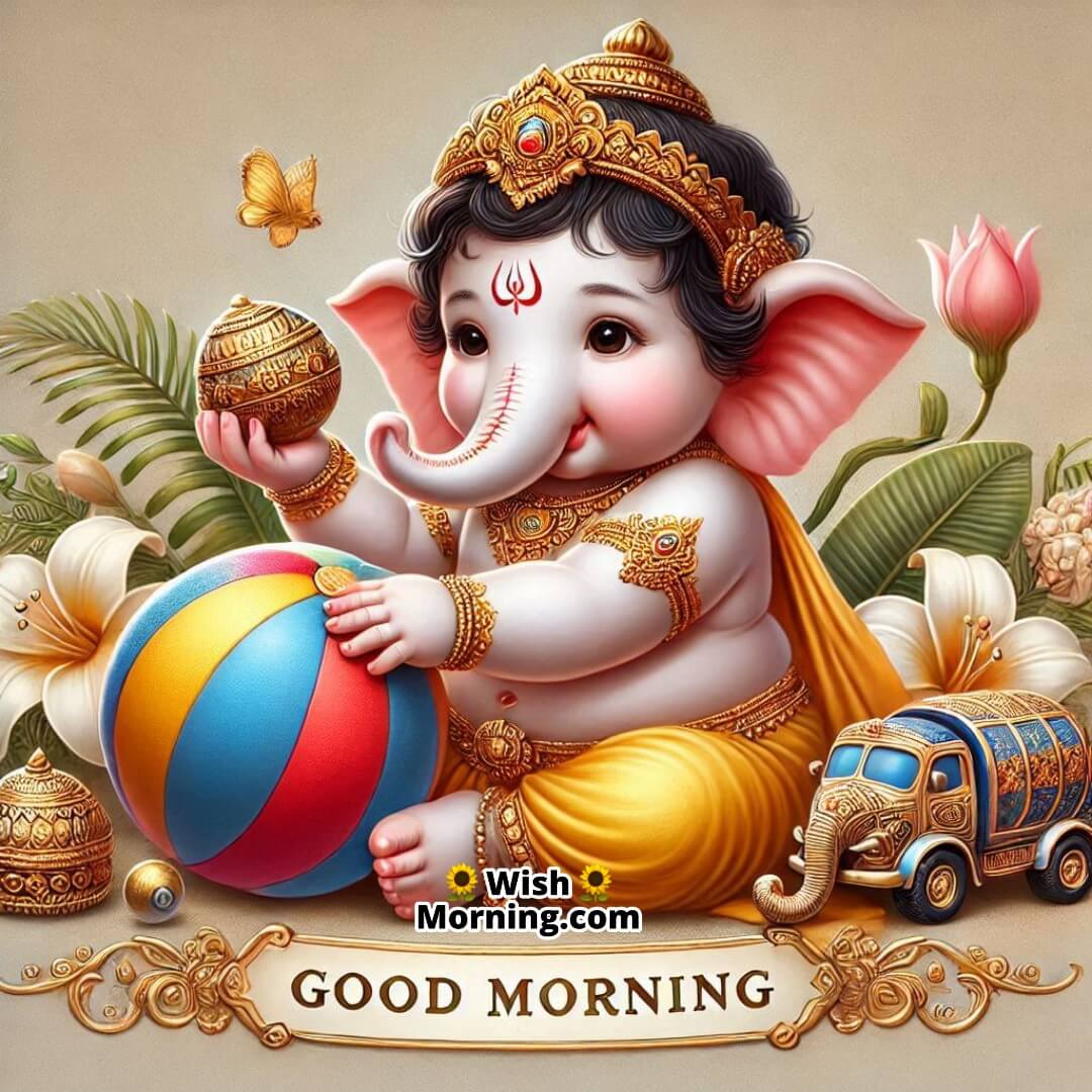 Good Morning Bal Ganesha With Toys