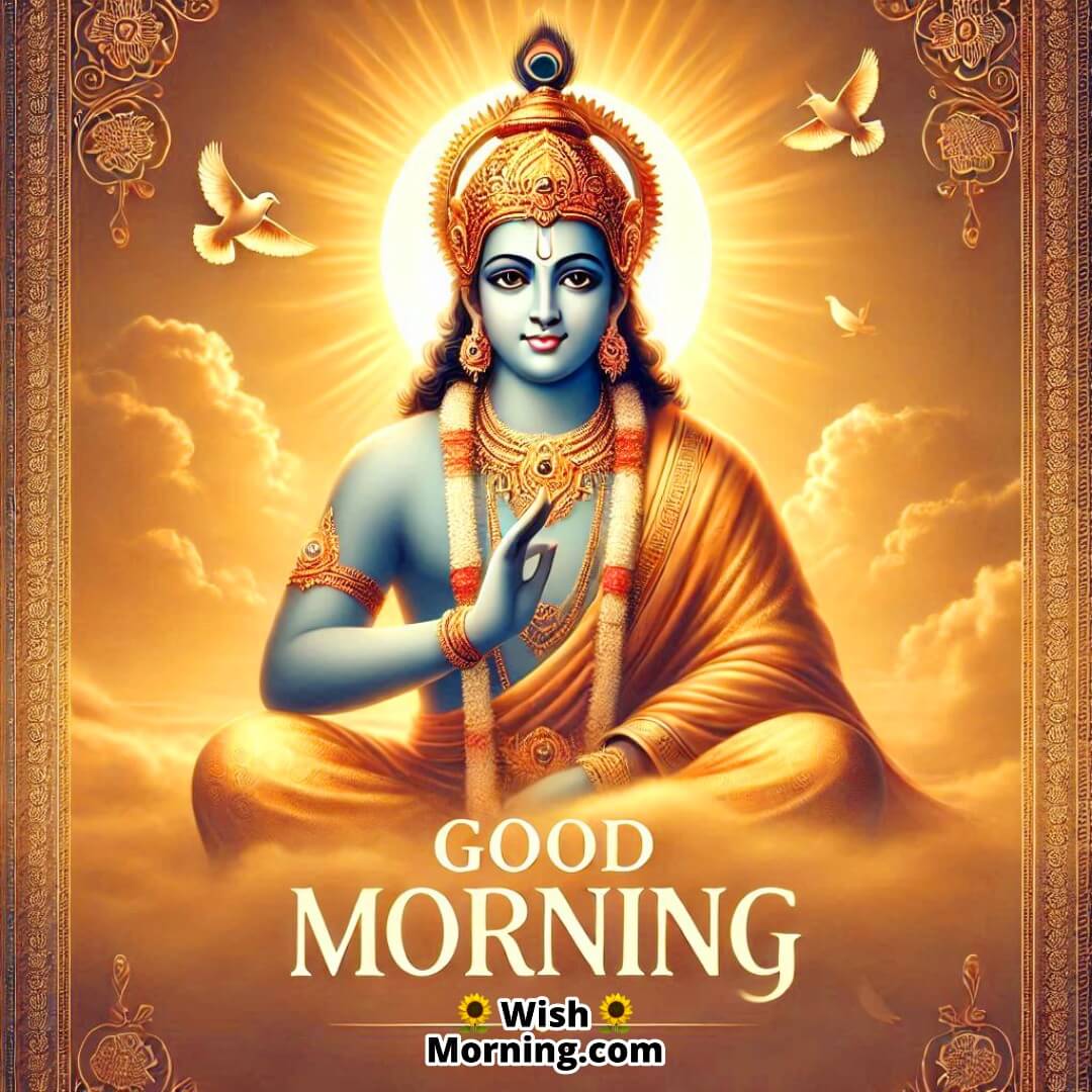 Good Morning Vishnu In A Golden Sunrise