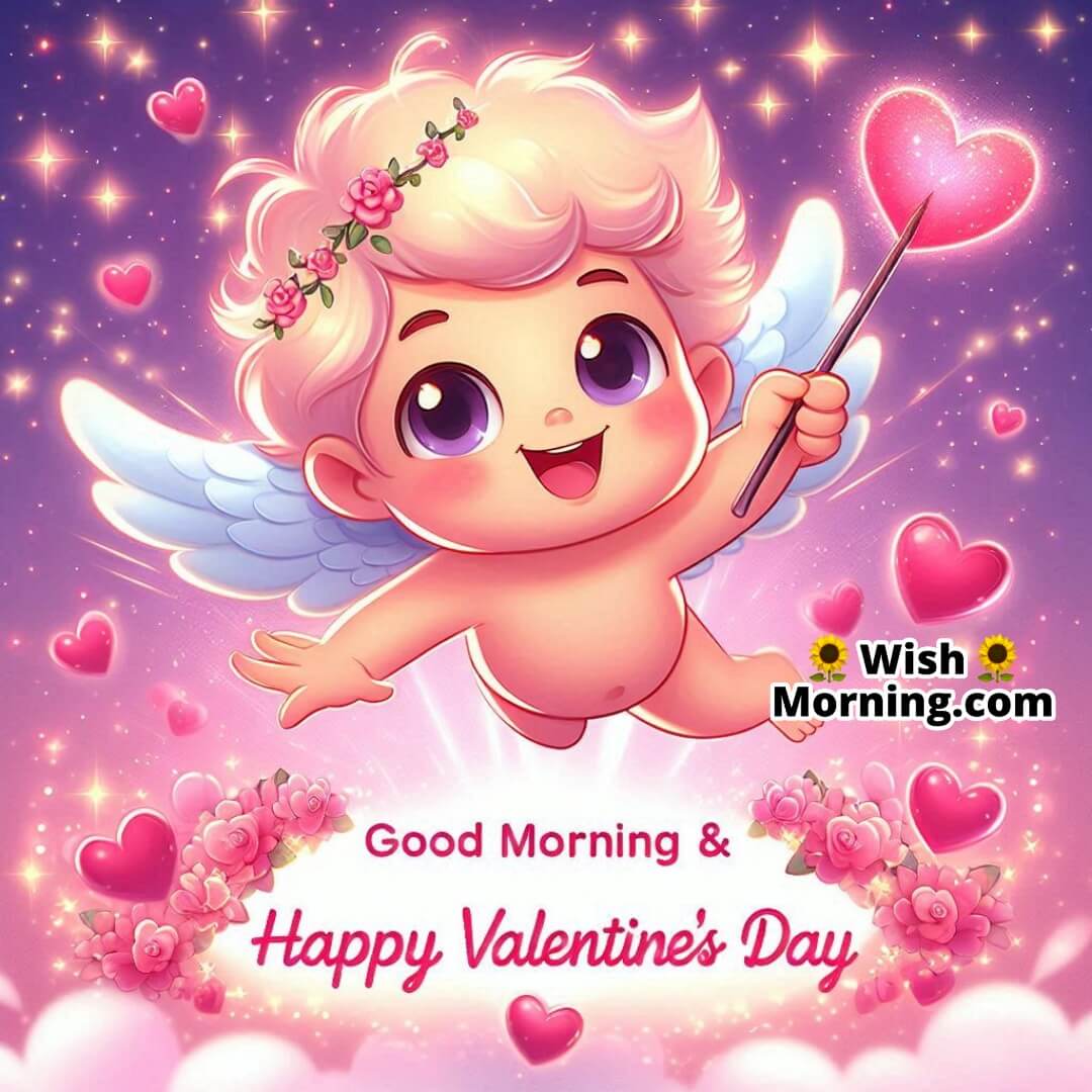 Valentine’s Day Good Morning Cupid Image