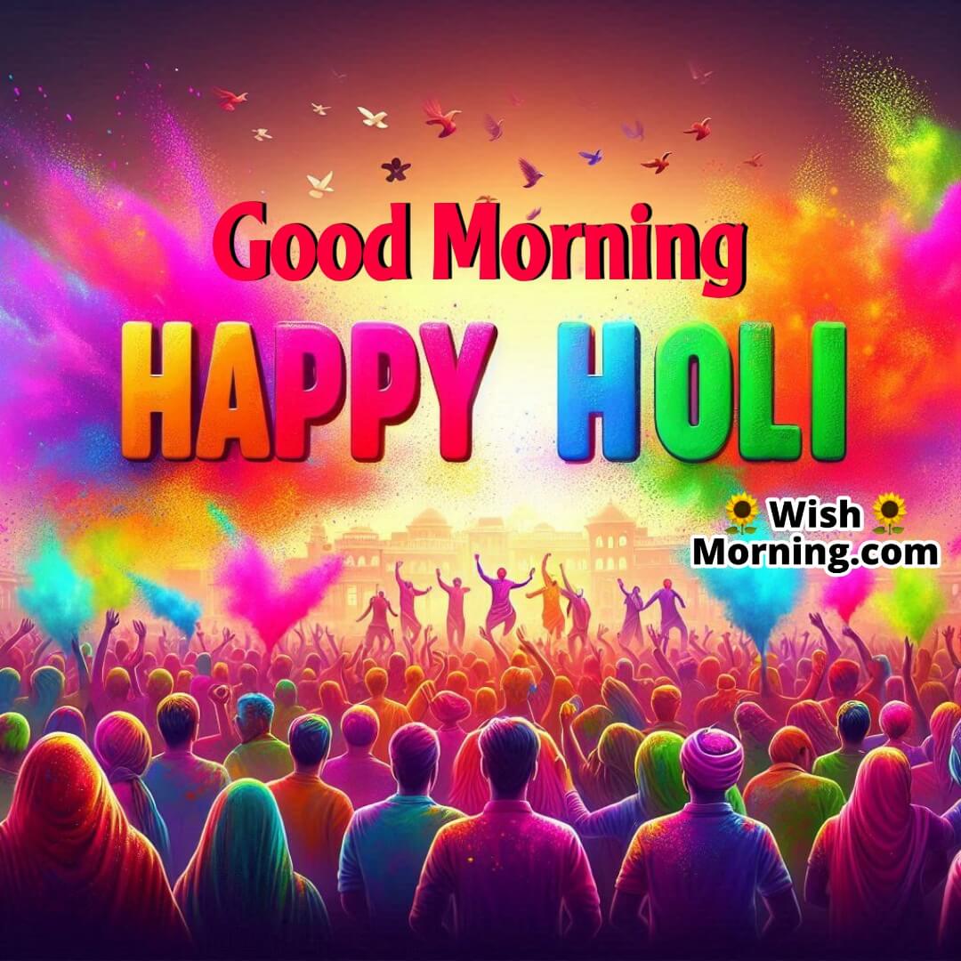 Bright Colors Joyful Holi Morning Image