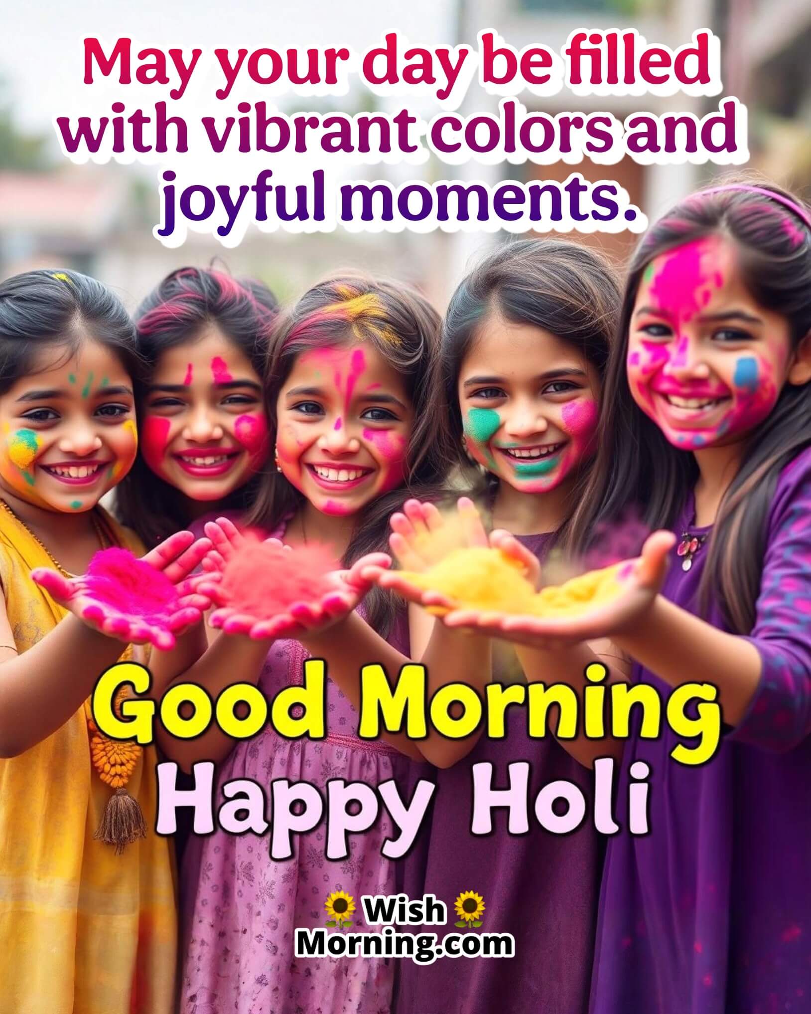 Good Morning Happy Holi Wishes