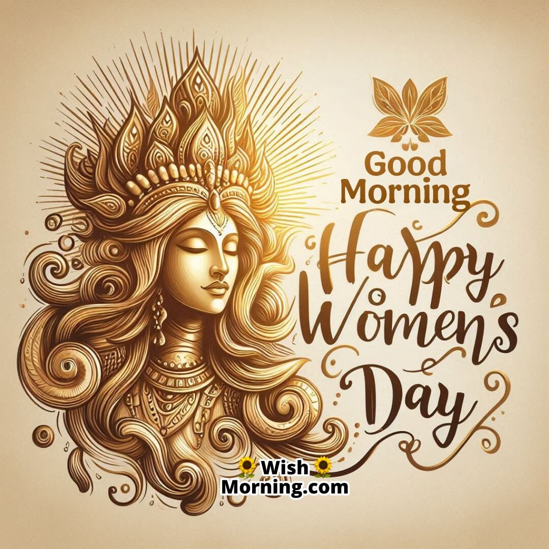 Good Morning Happy Women’s Day With Goddess Theme