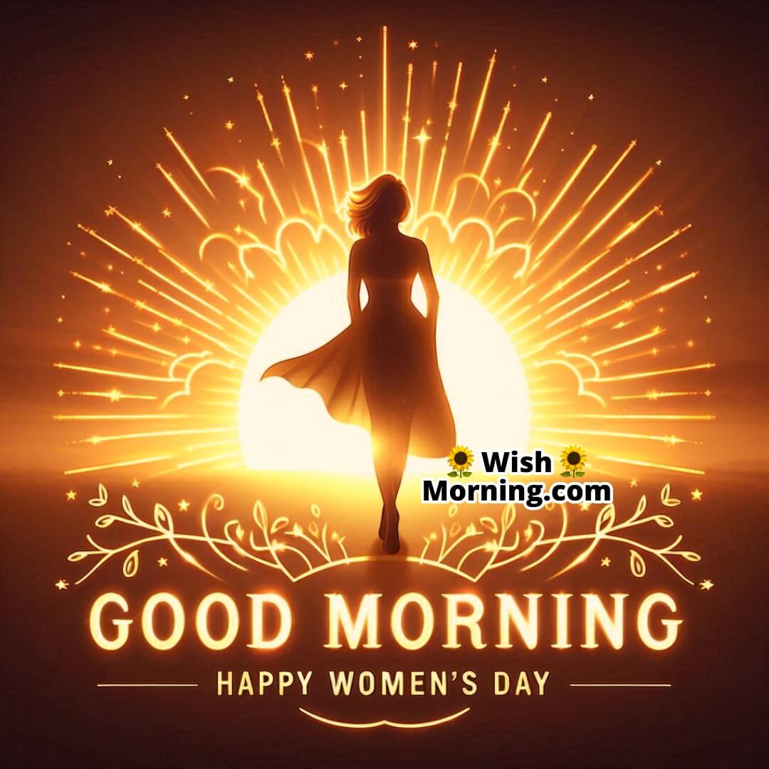 Good Morning Happy Women’s Day With Sunrise